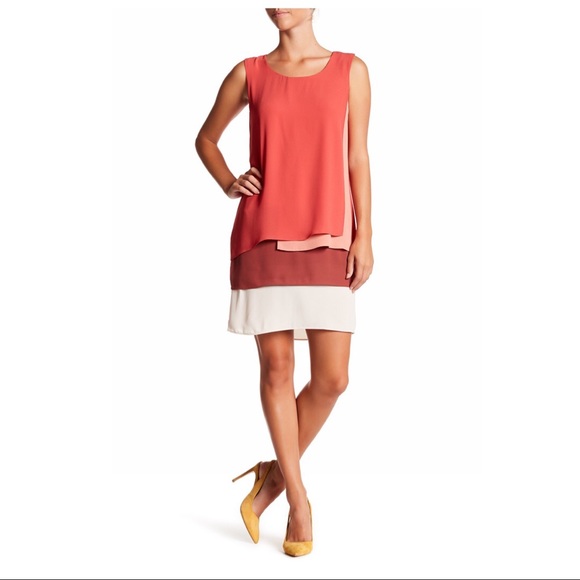 bcbgmaxazria colorblock shift dress